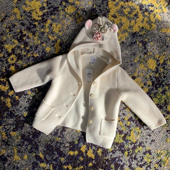 GAP Other - NWT Gap Kids Unicorn Hoodie Sweater Cardigan 18-24 Months
